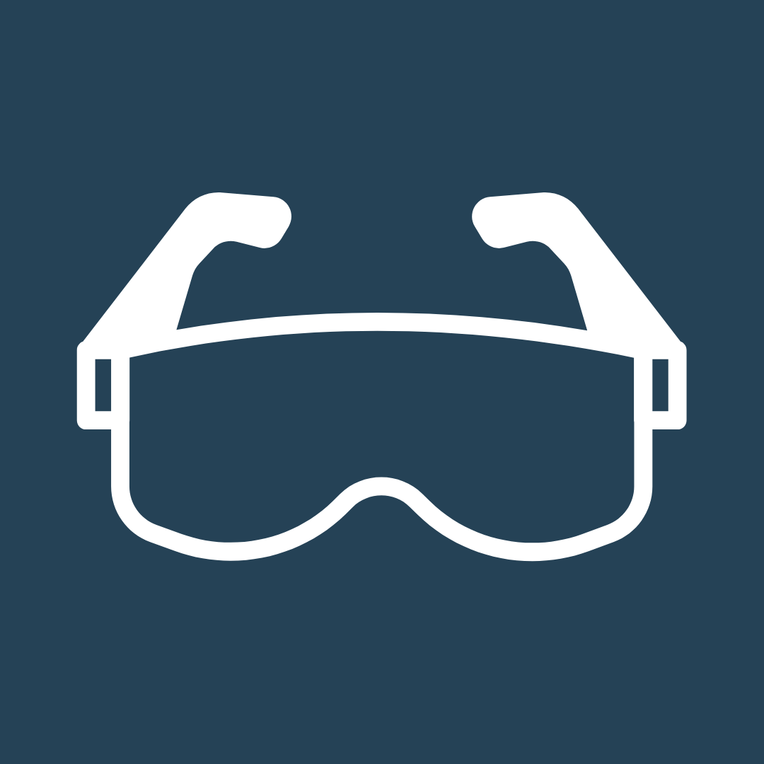 Schutzbrille als Symbol für Sicherheit bei Kunststoffschweißarbeiten